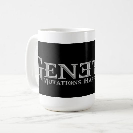 Genetica Mutations gebeuren Coffee Mugs Metallic Koffiemok (Voorkant links)