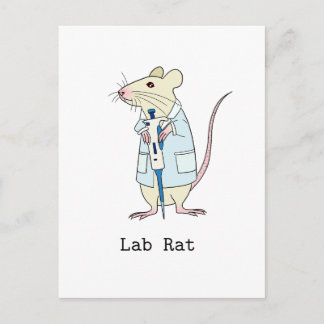 Genetica wetenschaps lab rat briefkaart