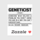 Genetica zelfstandig naamwoord Genetica liefhebber Sticker (Vel)