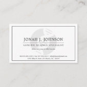 Geneticaspecialist | Minimaal gen|DNA-symbool Visitekaartje (Voorkant)