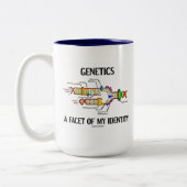 Genetics a facet of My Identity (DNA Replication) Tweekleurige Koffiemok (Links)