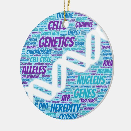 Genetics Word Cloud Keramisch Ornament (Links)