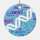 Genetics Word Cloud Keramisch Ornament (Achterkant)