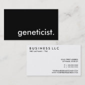 geneticus. visitekaartje (Voorkant / Achterkant)