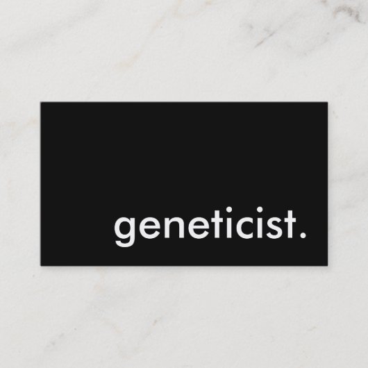 geneticus. visitekaartje (Voorkant)