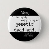 Genetisch dode punt (vlakin) ronde button 5,7 cm (Voorkant)