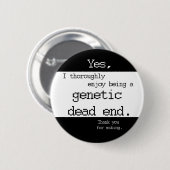 Genetisch dode punt (vlakin) ronde button 5,7 cm (Voorkant /achterkant)