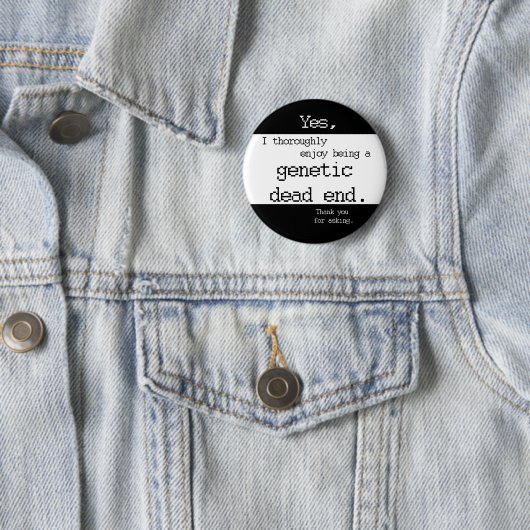 Genetisch dode punt (vlakin) ronde button 5,7 cm (In situ)