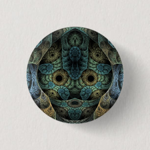 Genetisch geheugen Psychedelic Face Ronde Button 3,2 Cm