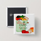 Genetisch gemodificeerde Button tegen GGO's (Voorkant /achterkant)
