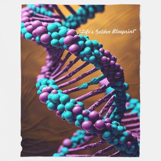 "Genetisch Ritme" Fleece Deken (Voorkant)