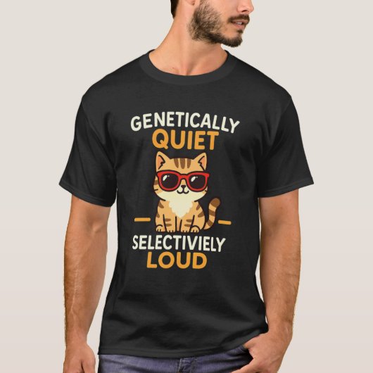 Genetisch Stille Selectief Harde Grappige Introver T-shirt (Voorkant)