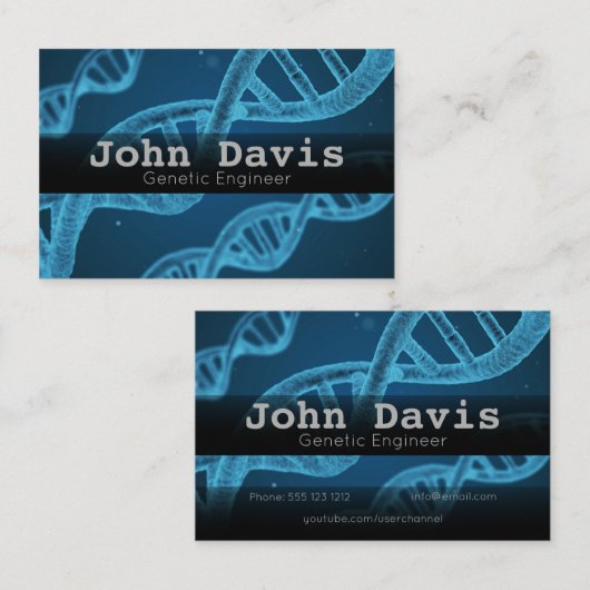 Genetische Engineer visitekaartje (Voorkant / Achterkant)