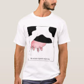Genetische Engineering Cow GGO-uier-Cartoon T-shirt (Voorkant)