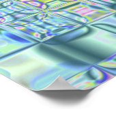 Genetische Kunst Psychedelic Glass Blokken Hues va Poster (Hoek)