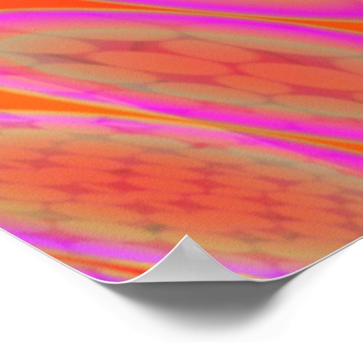 Genetische kunst Psychedelische lobs roze wit bove Poster (Hoek)