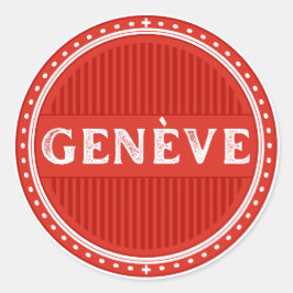 Geneva City Pride Emblem – Swiss Identity Ronde Sticker