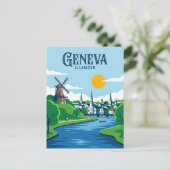 Geneva Illinois Briefkaart (Staand voorkant)