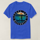 Geneva Lake Wisconsin Paddleboarding T-shirt (Design voorkant)