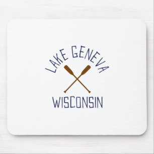 Geneva Meer Wisconsin Buiten Activiteiten Vintage Muismat