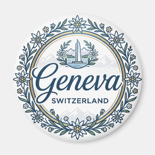 Geneva Zwitserland Magneet (Voorkant)