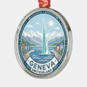 Geneva Zwitserland Metalen Ornament (Links)
