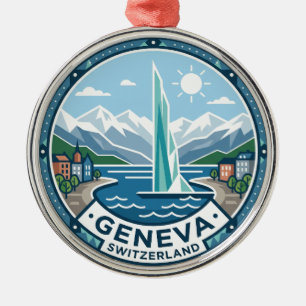 Geneva Zwitserland Metalen Ornament