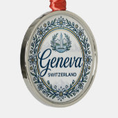 Geneva Zwitserland Metalen Ornament (Rechts)