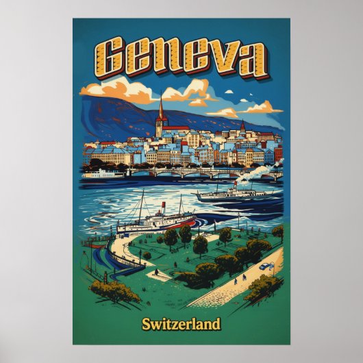 Geneva Zwitserland Poster (Voorkant)