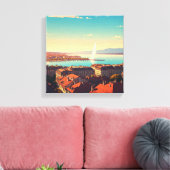 Geneva Zwitserland Reizen Canvas Afdruk (Insitu (Woonkamer))