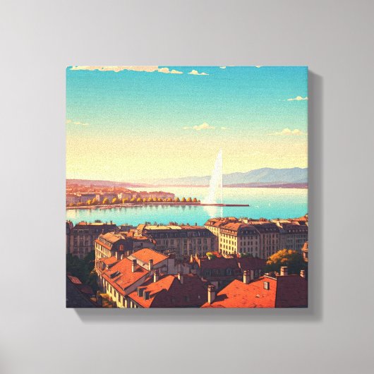 Geneva Zwitserland Reizen Canvas Afdruk (Voorkant)