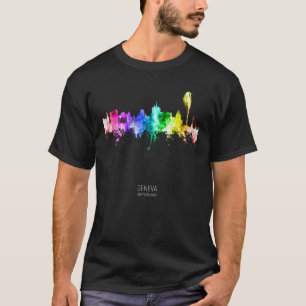 Geneva Zwitserland Skyline Skyscrapers T-shirt