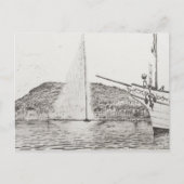 Genève 2011 als fontein en hobbyboot briefkaart (Voorkant)