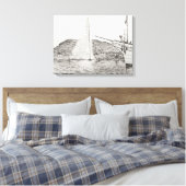 Genève 2011 als fontein en hobbyboot canvas afdruk (Insitu (Slaapkamer))