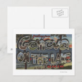 Genève aan het meer, Ohio - Grote letterscènes Briefkaart (Voorkant / Achterkant)