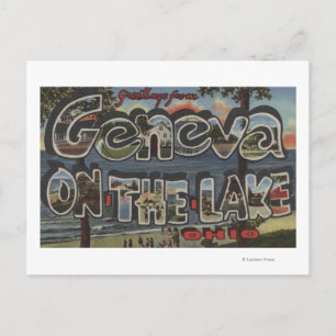 Genève aan het meer, Ohio - Grote letterscènes Briefkaart