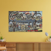 Genève aan het meer, Ohio - Grote letterscènes Canvas Afdruk (Insitu (Woonkamer))