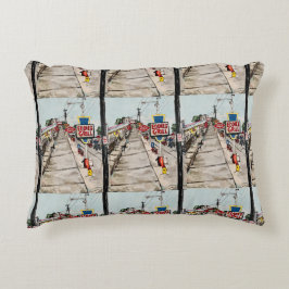 "Genève-aan-the-Lake Street Uitzicht" Pillow Accent Kussen