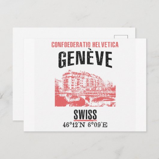 Genève Briefkaart (Voorkant / Achterkant)