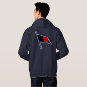 Geneve bruine hoogodblauw hoodie (Achterkant volledig)