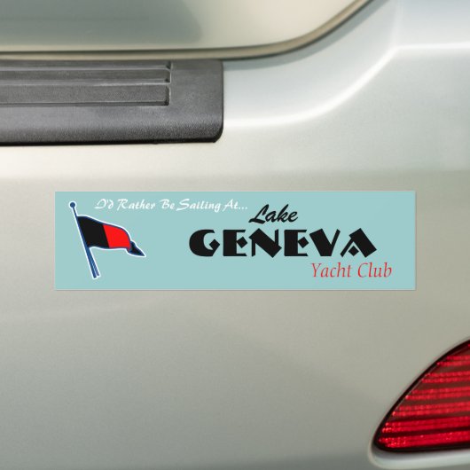 Genève Burgee Bumpersticker (Op auto)