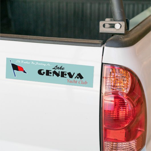 Genève Burgee Bumpersticker (Op Truck)