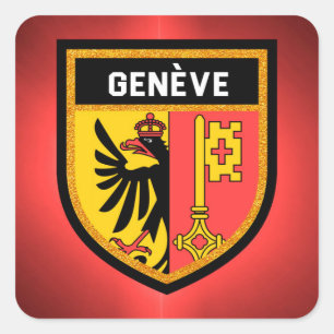 Genève Flag Vierkante Sticker