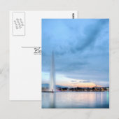 Genève fontein, Zwitserland Briefkaart (Voorkant / Achterkant)