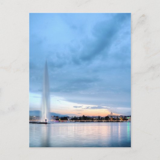 Genève fontein, Zwitserland Briefkaart (Voorkant)