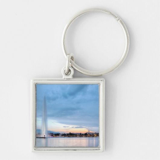 Genève fontein, Zwitserland Sleutelhanger (Voorkant)