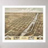Genève, IL Panorama - 1869 Poster (Voorkant)