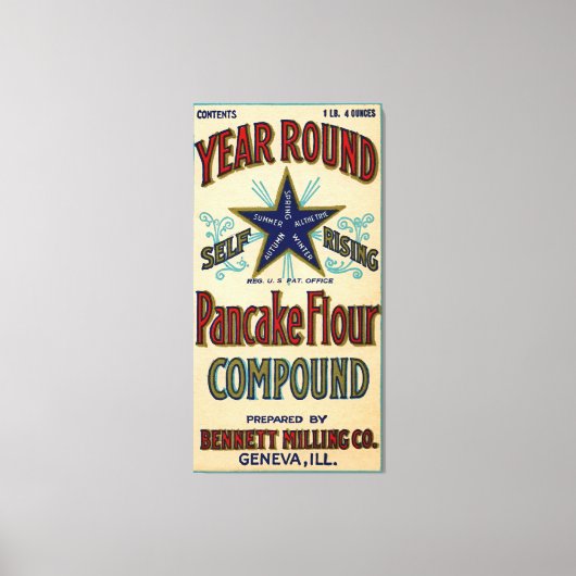 Geneve Illinois Bennett Milling Company Fox River Canvas Afdruk (Voorkant)