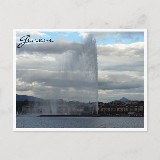 genève jet d'eau briefkaart (Voorkant)