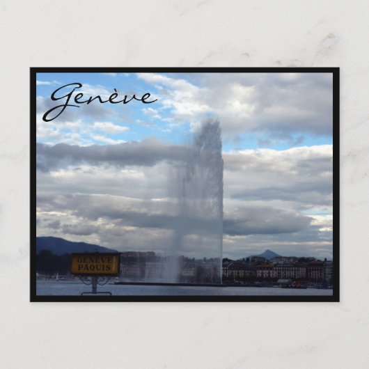 genève jet d'eau briefkaart (Voorkant)